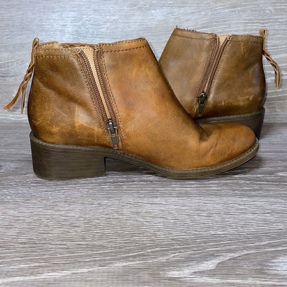 Sperry Juniper Bree Tan Leather Women’s Size 5.5M Side Zip Ankle Bootie - Picture 11 of 11